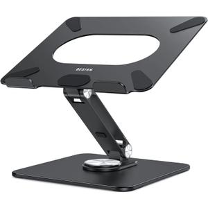 BESIGN LSX7 Laptop Stand with 360 Rotating Base, Ergonomic Adjustable Notebook Stand, Riser Holder Computer Stand Compatible with Air, Pro, Dell, HP, Lenovo More 10-15.6" Laptops (Black)