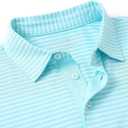 M MAELREG Golf Polo Shirts for Men Stripe Performance Moisture Wicking Dry Fit Collared Mens Polo Shirts Short Sleeve (XL)