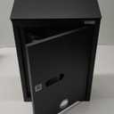 Mailbox with Combination & Key Unlock, Metal Mail Boxes Suggestion Box Wall Mount, Business Key Drop Box, Locking Post Box for House, Weatherproof, Large Capacity 14x4x10in,Black