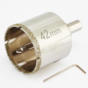 1 5/8 (42mm) Inch Diamond Hole Saw with Pilot Bit, Easy Drilling 1 5/8" Tile Drill Bits for Porcelain Tile, Granite, Ceramic, Marble, Glass, Stones, 1 3/8" Depth of Cut