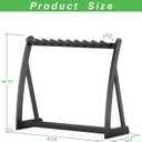 Bamboo Guitar Rack for Multiple Guitars, Adjustable Guitar Stand(Black)