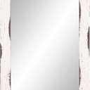Patton Wall Decor 24x36 Distressed White Reclaimed Wood Wall Mirror