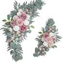 ponatia Small Wedding Arch Flowers (Pack of 2), Artificial Dusty Rose Flowers for Wedding Welcome Signs Decorations and Arch Flower for Wedding Ceremony Reception (Dusty Rose & Blush)