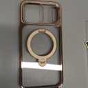 CASEKOO Rose Gold Glossy for iPhone 17 Pro Max Case [360 Spin Magnetic Stand][Fit for MagSafe][17FT Military Protection] Slim Polished for iPhone 17 Pro Max Case with Stand 6.9'', Rose Gold