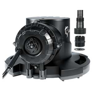 LANCHEZ 1/2 HP Automatic Swimming Pool Cover Pump, 2000 GPH Submersible Water Sump Pump with Check Valve & 3 Adapters, 25ft Power Cord, Removal for Swimming Pool, Rooftops, Water Beds and more