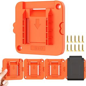 Battery Mount Holder Compatible for Black+Decker 20V Batteries, Wall Mounts Hanger Fit for LBXR20 LB20 LBX20, Organize Garage/Workshop/Work Truck(5 Pack, w/10 Screws, No Battery)