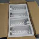 Patelai 24 oz Vintage Mason Jars, 4 Pack Wide Mouth Mason Jars with Airtight Lids, Glass Diamond Texture Canning Storage for Pickling, Fermenting, Storing, Salad Jam DIY Crafts Home Decor