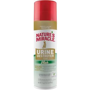 Nature's Miracle Urine Destroyer Plus for Cats, Enzymatic Formula for Severe Cat Urine Stains, 17.5 oz