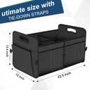 Femuar Car Trunk Organizer with 72L Large Capacity Waterproof Collapsible and 11 Pockets, Trunk Organizer for Car SUV/Jeep/Sedan, Large Size, Grey