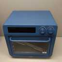 SMIRLY Digital Air Fryer Toaster Oven Combo, 25L Convection Countertop Oven, 10-in-1 Multi-Function Fits 12" Pizza & 6 Slices of Toast, Stainless Steel, Blue