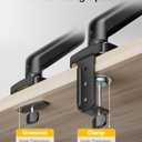 monTEK Laptop Arm Mount for Desk, 2-in-1 Monitor & Laptop Stand with Adjustable Laptop Tray, Fits Max 18" Notebook and 32" Screen, Aluminum Single Monitor Holder with VESA 75/100, Clamp/Grommet, Black