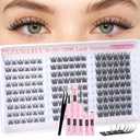 8-10-12MM Short Lash Clusters Kit Natural Cluster Eyelash Extensions Kit Wispy Eyelash Clusters Kit C Curly Lash Extensions 162pcs DIY Individual Lashes Pestaas Postizas Naturales by ZANLUFLY