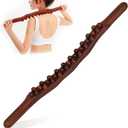 Guasha Wood Massage Stick Tools,31 Beads Back Massage Roller Stick,Lymphatic Drainage Massager for Body Shaping (31beads)