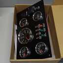 Digital Gauge Set, Triple 52mm/82mm Waterproof Cluster with Voltmeter, Oil Press, Water Temp, Engine Speed & Oil Level Display for Car/Truck/Marine (12V/24V)