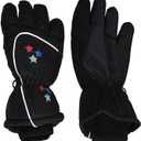 FGSS Winter Ski-Gloves for Kids - Warm Water-Repellent Snow Gloves Cold Weather Snowboard Mittens (Black)