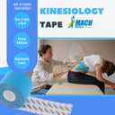 2 x Kinesiology Tape MACH Medical Green, Uncut Roll, Original Cotton Elastic Premium Athletic Tape, Latex Free Hypoallergenic, 2inch x 16ft (5cm x 5m) (Green)