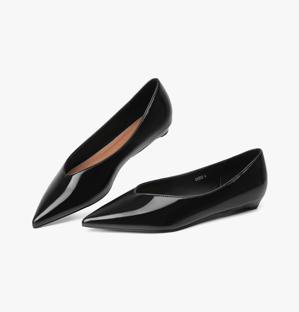 Reitoye Flats for Womens Closed Pointed Toe Ballet Flat Comfortable Dressy Work Slip On Casual Shoes Womens Flats
Size 7