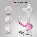 Bike Water Bottle Holder Bicycle Cage for Mountain Road MTB Gravel Adult Bikes Cycling Universal Carrier Rack 2 Pack Aluminum Alloy Ultralight Kettle Drink Accessories White Pink