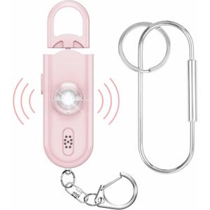Personal Safety Alarm for Women, 130dB Loud Siren with SOS Strobe Light, Flashlight, 1000ft Audible Help Kids, Elderly Emergency Call, Self Defense Keychain for College Essentials