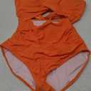 Eomenie Women's One Piece Swimsuits Tummy Control Cutout High Waisted Bathing Suit Wrap Tie Back 1 Piece Swimsuit (Medium)