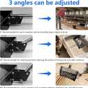 Adjustable Angle Chicken Poop Scooper for Sand, Litter, Coffee Upgrade Mesh Partition  Chicken Coop Scoop with Wide 11.8" Metal Head,Built-In Rake and Hook, Durable Support Brackets for Easy Cleaning (Black)