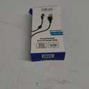 6 Foot Braided Nylon Micro Black Chrome USB Charge/Sync Cable