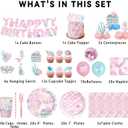 175PCS Mermaid Party Decorations, Mermaid Theme Party Supplies Plates and Napkins Set, Tableware,Banner, Hanging Swirls, Tablecloth, Balloon,Cake Cupcake Topper,Honeycomb Centerpiece Baby Shower