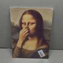 Funny Mona Lisa Bathroom Wall Art, Pinching Nose Canvas Prints, 12x16in | Mona Lisa Bathroom Art, Mona Lisa Classical Painting Picture, Humor Amusing Toilet Artwork, Vintage Decor, Ready To Hang