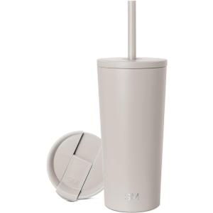 Simple Modern Classic Tumbler with Straw Lid | Insulated Iced Coffee Cup Reusable Stainless Steel Water Bottle Travel Mug | Gifts for Women Men Her Him | 20oz | Almond Birch