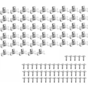 50Pcs Recessed Light Clips,304 Stainless Steel Retrofit Recessed Downlight Housing C Clips with Self Tapping Screws for 5 to 6 Inch Retrofit Cans