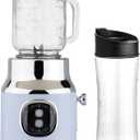CULINARY CHEF Retro Smoothie Maker Personal Blender with Mason Jar, Perfect for Shakes and Smoothies, Countertop, Dishwasher Safe, BPA-Free, High Power 300W, BLUE