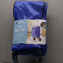 HUYINGC Portable Trolley Folding Cart with Wheels Good for Shopping Carry Things-Blue-T6