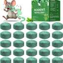 Mouse Rodent Repellent, 25 Pack Peppermint Oil Mouse Traps for Rat Mice, Ant, Roach, Spider, Squirrel, Nature Mouse Deterrent for Indoor Outdoor Use, for Garden & Home, Family & Pet Safe