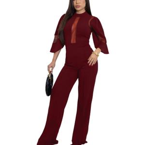 Sunlips Formal Jumpsuit for Women Dressy Elegant Long Straight Pants Jumpsuits for Party Club with Zipper (L)