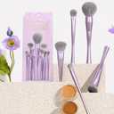 Jessup Makeup Brushes Face 5pcs, Premium Synthetic Make Up Brushes Set for Foundation Contour Blush Highlighter and Powder, Luxury Purple T514
