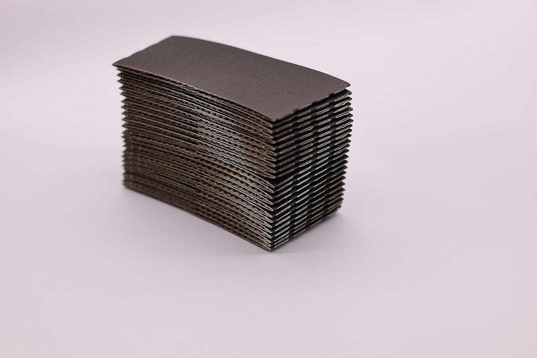 Disposable Coffee Cup Sleeves Corrugated Kraft Paper Coffee Cup Sleeves Holder Protective Insulated Heat Espresso ForHot Drinks 8-24oz (Black, 200 Pcs)