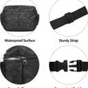 2 x Fanny Pack Waist Belt Bag Fashion Fanny Women and Men Gift Waist Pack With Adjustable Strap For Travel Running 2L Camo Black
