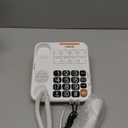 VTech SN1117 Corded Senior Phone for Elderly with 8 Photo Speed Dial, High-Contrast Large Buttons, Talking Digits, Visual Ringer, White