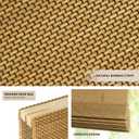 LazBlinds No Tools No Drill Cordless Bamboo Roman Shades, Light Filtering Window Treatment, Roll Up Bamboo Blinds for Windows 36'' W x 64'' H, Acorn