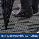 Smiry Front Door Mat Outside Entrance, Heavy Duty Outdoor Indoor Natural Rubber Doormat, Non Slip, Trap Dirt and Moisture, Easy Clean, Low Profile Patio Porch Entryway Mat, 71x47, Grey