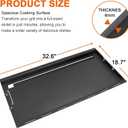 Full-Size Griddle Inserts for Weber Genesis II 400 Series Gas Grills, Flat Top Griddle with Handles for Genesis II E-410 S-410 E-435 S-435 E-440 S-440 LX E/S-440, Replace for Weber 