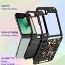 Buleens for Samsung Galaxy Z Flip 6 Case - with Ring Stand & Camera Cover Aesthetic Cute Designed for Women Girls Girly Cool Brown Leopard Teens for Galaxy Z Flip 6 Phone Case Compatible with Magsafe