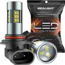 SEALIGHT 9006 Fog Lights LED Bulb, 9006 Hb4 LED Fog Light Bulbs 1:1 Size 9006 Bulb Plug And Play, 6000k Xenon White Light Pattern, Pack of 2