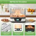 Electactic 5-Tray Food Dehydrator with 72H Timer, Adjustable Temperature | Stainless Steel, BPA-Free Trays, 350W, for Meats, Jerky, Fruits, Veggies and Pet Treats