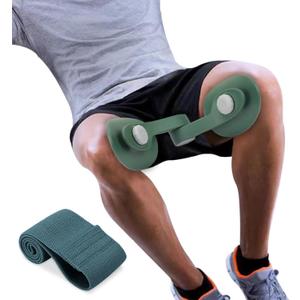 Thigh Exerciser Kegel Exerciser, Pelvic Floor Trainer, Kegel Trainer for Postpartum Rehabilitation, Trimmer Inner Thigh, Thigh Toner Workout (35 LB, DARK GREEN)