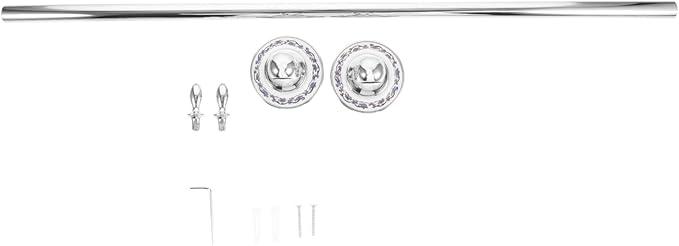 Angoily Stainless Steel Bathroom Towel Rack Wall Mounted Towel Bar Rod Space-Saving Holder for Kitchen Cabinet Wet Environment Use with Modern Design