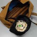 Rummy Cube 6 Player Edition with 6 Wooden Racks Trays 160 Numbers Rummy Tiles Set with Zippered Case Rummy Travel Game Set Classic Board Games for Family Adults Party (Burnt Color)