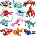 Partylamb 24 Packs Ocean Animal Building Blocks Easter Gifts for Kids Teens Boys Girls, Easter Egg Fillers Goodie Bag Stuffers Exchange Gifts Classroom Party Favors Class Prizes Birthday Gifts Ages 6+