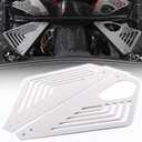 Engine Bay Panel Cover Compatible with Chevrolet Corvette C8 2020-2023, Aluminum Alloy Rear Engine Covers Left Right Engine Case Guards Protector Splash Shield, C8 Accessories 2PCS (Silver)