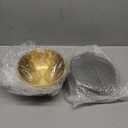 Nuogo 12 Pack 6.69 inches Gold Mixing Bowls with Airtight Lids Gold Stainless Steel Serving Bowl Metal Salad Fruit Soup Kitchen Accessories for Lunch Snack